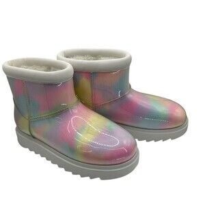 Koolaburra by UGG Koola Clear Mini Pastel Rain Boots Womens Size 7 EUC